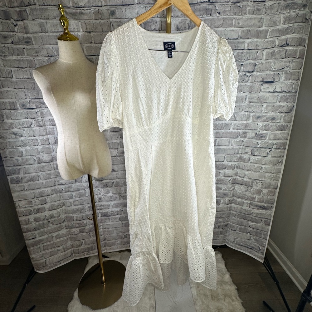 Elegant White High Low Dress